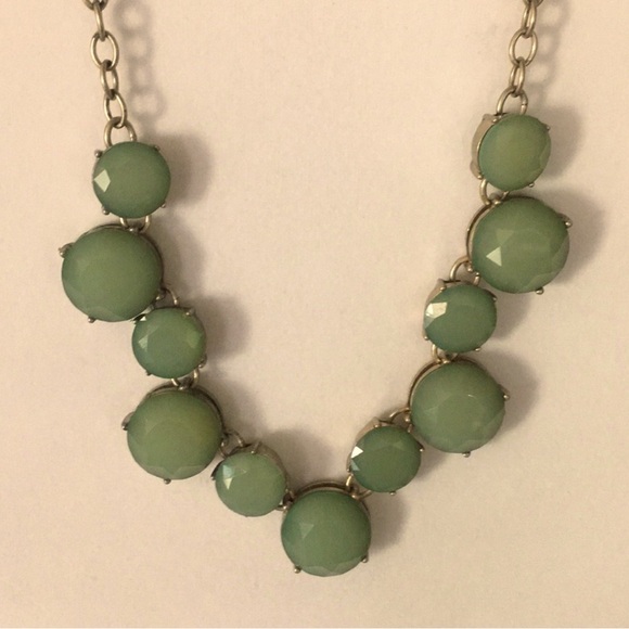 The Limited Gold Tone Seafoam Green Stone Statement Necklace - Picture 3 of 4